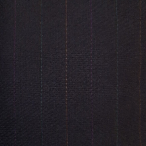 Mens Suit Jacket Blazer Sport Coat 46R 50" Navy Blue Stripe Wool USA Austin Reed - Picture 11 of 12